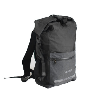 MORRAL NEGRO+GRIS TIPO DRY BAG 26 LT.